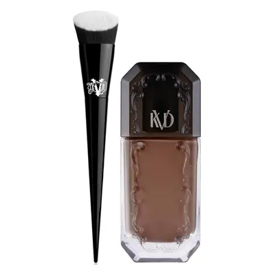KVD Beauty Lock it Edge Foundation Brush and Beauty Good Apple Full-Coverage Serum Foundation 30