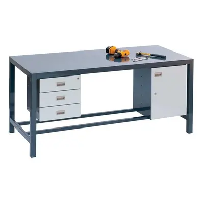 Heavy-Duty Fully Welded Steel Engineers Workbench - 840 x 1810 x 760mm