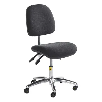 ESD Fully ergonomic upholstered chair with foot ring & feet, High Lift - 500-690mm