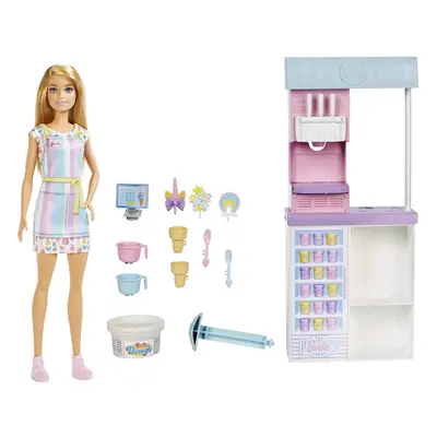 Barbie Ice Cream Making Shop Playset & Blonde Doll