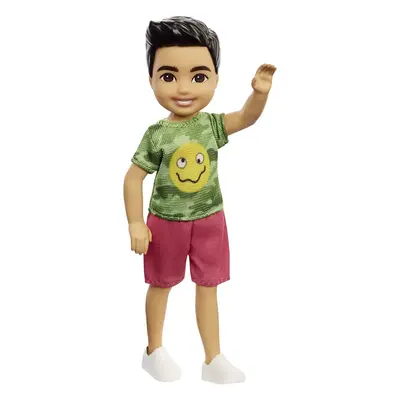 Barbie Chelsea Boy Doll 6-inch Brunette Wearing Camo T-Shirt Shorts and Sneakers