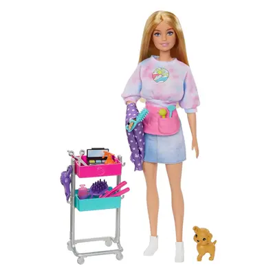 Barbie Malibu Pet Stylist Doll & 14 Accessories Playset