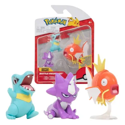 Pokemon Battle Figure Set 3 Pack Totodile Toxel and Magikarp