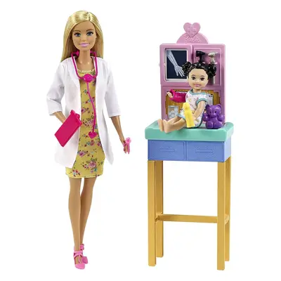 Barbie Pediatrician Playset Blonde Doll Exam Table X-Ray