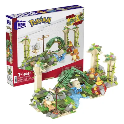 Mega Pokemon Jungle Ruins Building Set - Cubone Charmander Omanyte Figures 464 Pcs