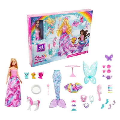 Barbie Dreamtopia Advent Calendar with Doll & 24 Fairytale Fashions Surprises