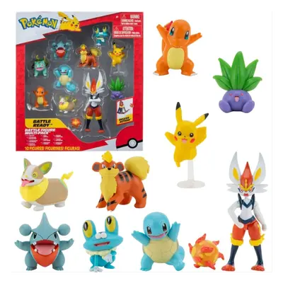 Pokemon Battle Ready Battle Figures Multi-pack - 10 figures included