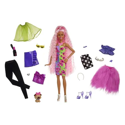 Barbie Extra Doll with Clothes and Accessories Pink Long Hair