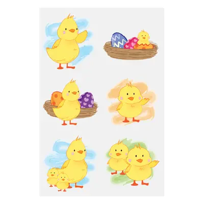 Easter Chick Temporary Tattoos Sheet