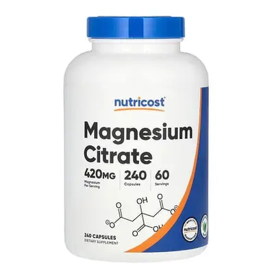 Nutricost  Magnesium Citrate  420 mg  240 Capsules (105 mg per Capsule)