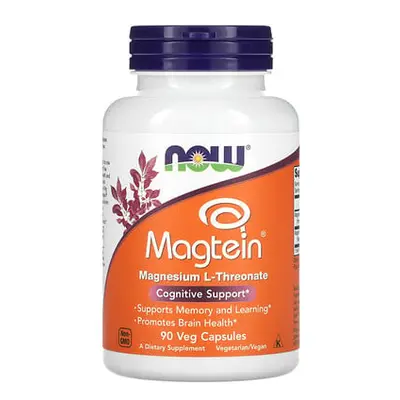 NOW Foods  Magtein  Magnesium L-Threonate  90 Veg Capsules