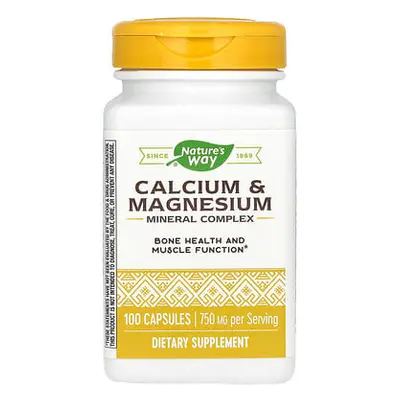 Nature's Way  Calcium & Magnesium Mineral Complex  750 mg  100 Capsules (250 mg per Capsule)