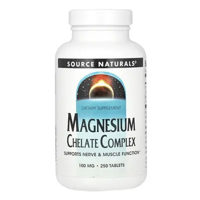 Source Naturals  Magnesium Chelate Complex  100 mg  250 Tablets