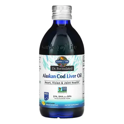 Garden of Life  Dr. Formulated  Alaskan Cod Liver Oil  Lemon  13.52 fl oz (400 ml)