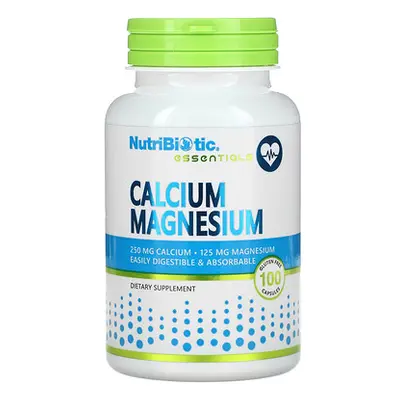 NutriBiotic  Essentials  Calcium Magnesium  100 Gluten Free Capsules