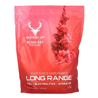 Bucked Up  Long Range  Blood Raz  56.4 oz (1 600 g)