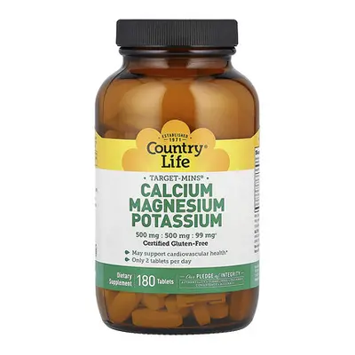 Country Life  Target-Mins®  Calcium Magnesium Potassium  180 Tablets