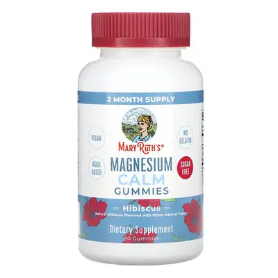 MaryRuth's  Magnesium Calm Gummies  Hibiscus  60 Gummies