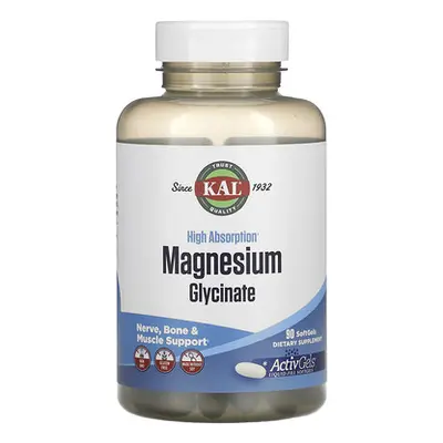 KAL  High Absorption Magnesium Glycinate  90 SoftGels