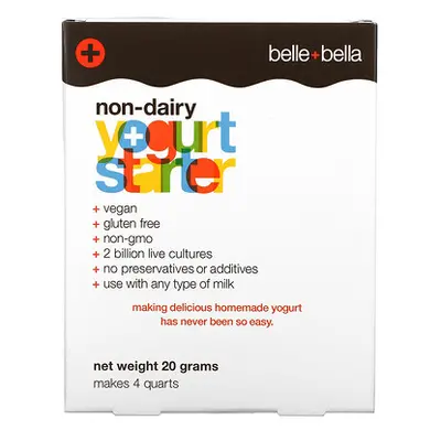 Belle+Bella  Non-Dairy Yogurt Starter  4 Packets  (5 g) Each