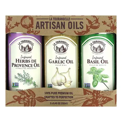 La Tourangelle  French Infused Trio Artisan Oils  3 Cans  8.45 fl oz (250 ml) Each