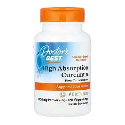 Doctor's Best  High Absorption Curcumin  1 000 mg  120 Veggie Caps (500 mg Per Capsule)