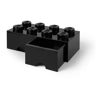 LEGO 8-Stud Black Storage Brick Drawer