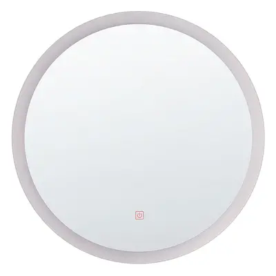 Wall Mounted Hanging Led Mirror 58 Cm Round Modern Contemporary Bathroom Make-up Vanity