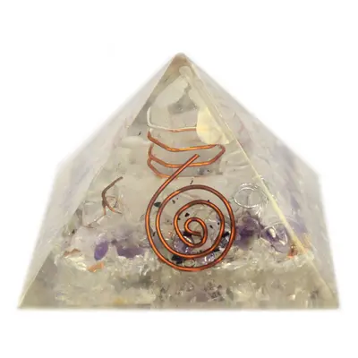 Med Orgonite Pyramid 5cm Gem Chips And Copper