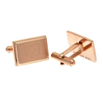 West Ham United Fc Rose Gold Plated Cufflinks