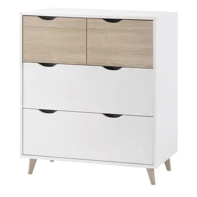 Stockholm 4 Drawer Chest White-oak