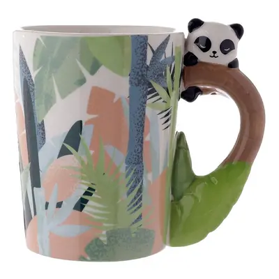 Cute Collectable Panda Shaped Handle Ceramic Mug