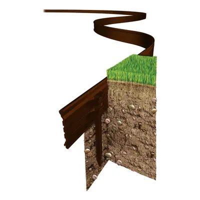 Swift Edge Garden Edging - 18m Pack - Brown