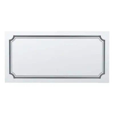 Wall Mounted Hanging Led Mirror 120 X 60 Cm Rectangular Modern Contemporary Bathroom Vanity Make