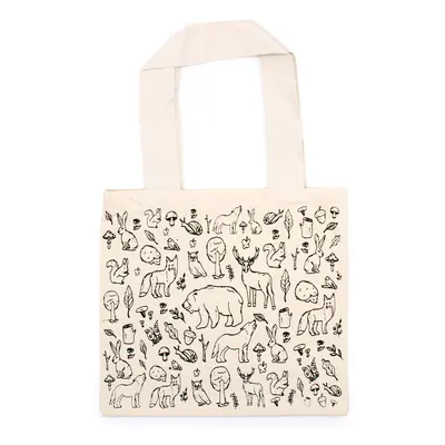 Big Cotton Shopping Bag - 38x42cm - Forest Life - 10oz