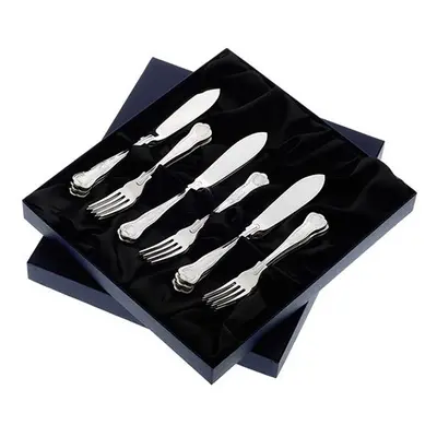 Arthur Price of England Kings Sovereign Silver Plate Set of 8 Pairs Of Fish Eaters