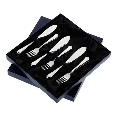 Arthur Price of England Dubarry Sovereign Silver Plate Set of 8 Pairs Of Fish Eaters