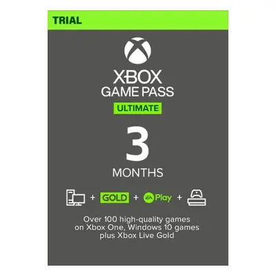 3 Months Xbox Game Pass Ultimate Trial Xbox / PC (WW) (New accounts only)