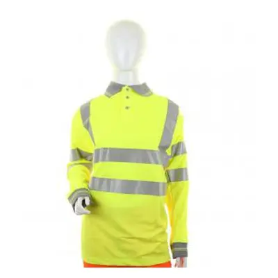 Beeswift LADIES Hi Visibility Long Sleeve POLO MED LPK22SYM Female