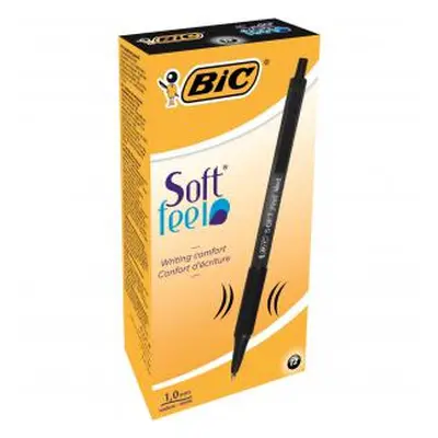 Bic SoftFeel Clic Pen Retractable Rubberised Barrel Med 1.0mm Tip