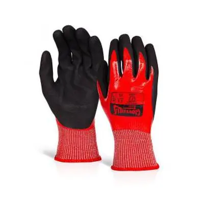 Beeswift GLOVEZILLA WATERPROOF NITRILE CUT D GLOVE RED MED 08 Pk10