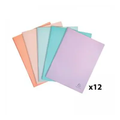 Exacompta Aquarel Display Book 40 Pockets A4 Assorted Pack of 12