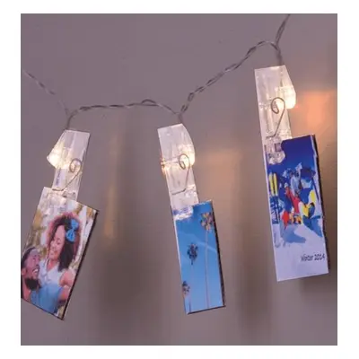 Lyyt LED Battery Operated Photo Clip String Light Christmas Cards Display Extra Warm White