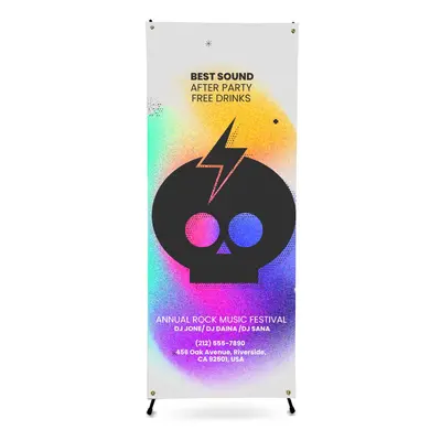 Happy New Year Korean Banners Display -Design Your Own Light Weight & Easy Set Up banner Stands 