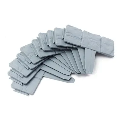 10-Pack of Stone Effect Garden Edging Fences - 2 Colours