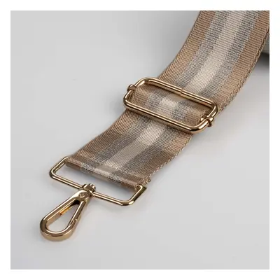 Stone and Silver Metallic Stripe Bag Strap