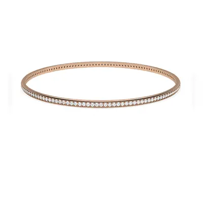 Trendy Designs Bangles With 18K Rose Gold, 0.85 Ct , Size, D-E / SI With Natural Diamonds.