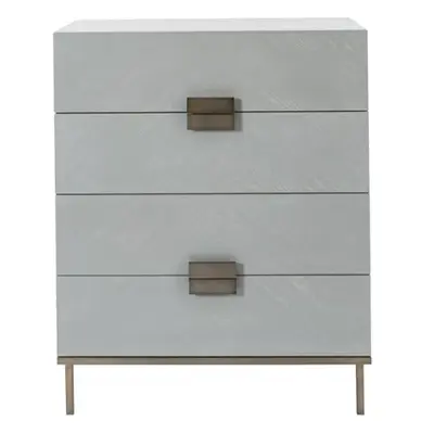 lucy wooden chest of drawers in grey oak