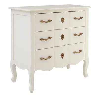 luria wooden chest of drawers in white
