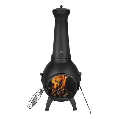 VEVOR Chiminea, 18 Inch Outdoor Wood Burning Firepit, Spherical Fireplace for BBQ & Warming, Outside Wooden Fire Pit with Grill 